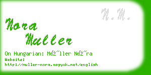 nora muller business card